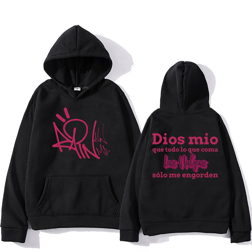 Yailin La Mas Viral Hooded Long-sleeved Gothic Fashion New Song Sweatshirt with Pocket Vintage Clothes Moletom Women/men Hoody