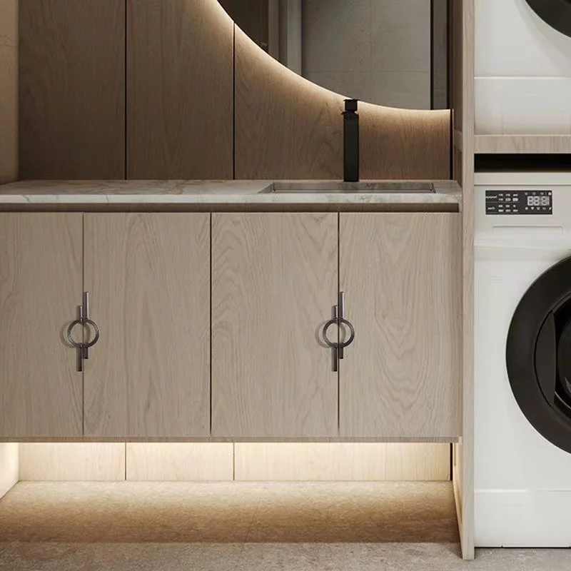 Eenvoudige en stijlvolle kasthandgreep van zinklegering, hoogwaardige gekoppelde ronde kastdeurgrepen, verborgen ladeknoppen, kledinghaak