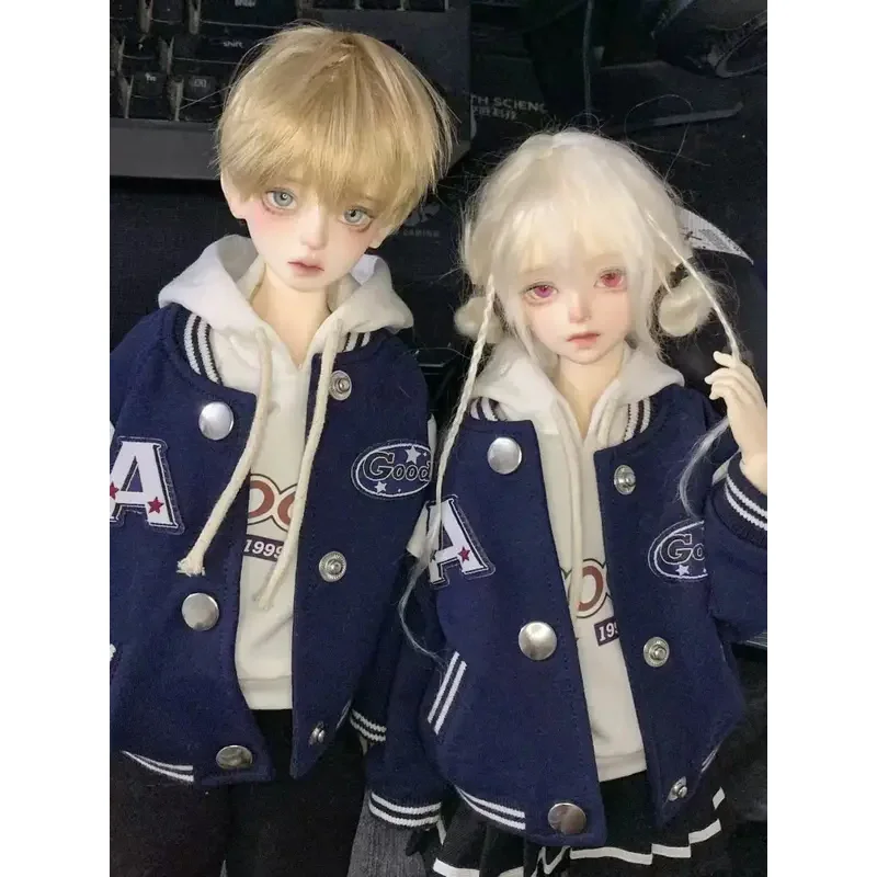 新しい1/4ドール服スーツ、45cm BJDドール用、キュートな野球セットドレスアップ、女の子のおもちゃ、プレイハウスドールアクセサリー、ドールなし