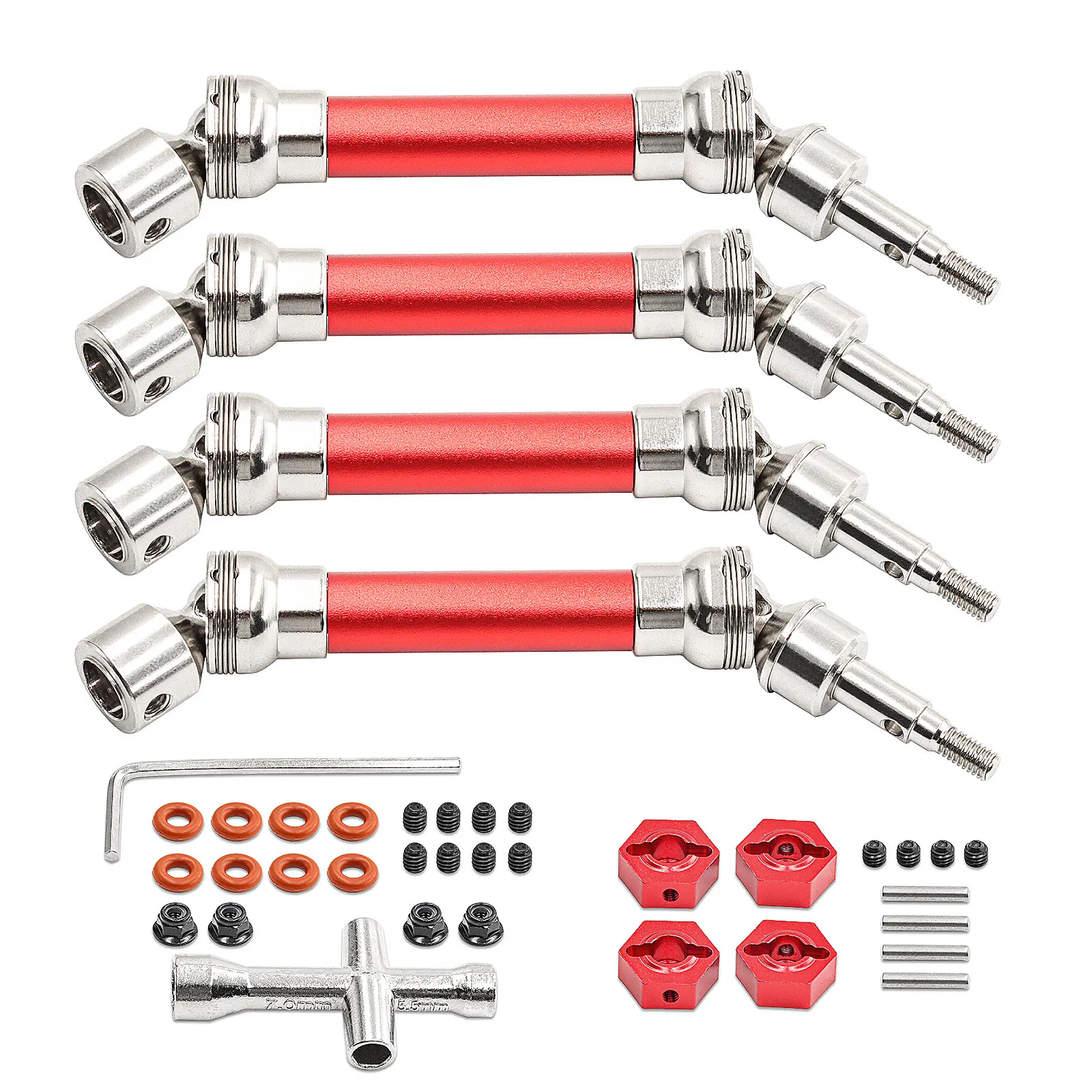 합금 유니버설 CVD 드라이브샤프트 키트(45 #   경화된 강철 끝부분) 1/10 그라나이트 센톤/보텍 3s BLX 및 메가550, 빅락 V2용 # ARAC4041