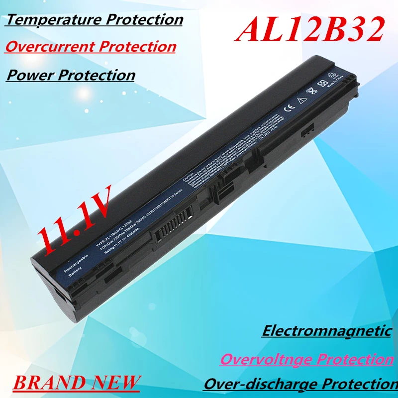 11.1V 6cells  AL12X32 AL12A31 AL12B31 AL12B32 Laptop Battery For Acer Aspire One 725 756 V5-171 B113 B113M