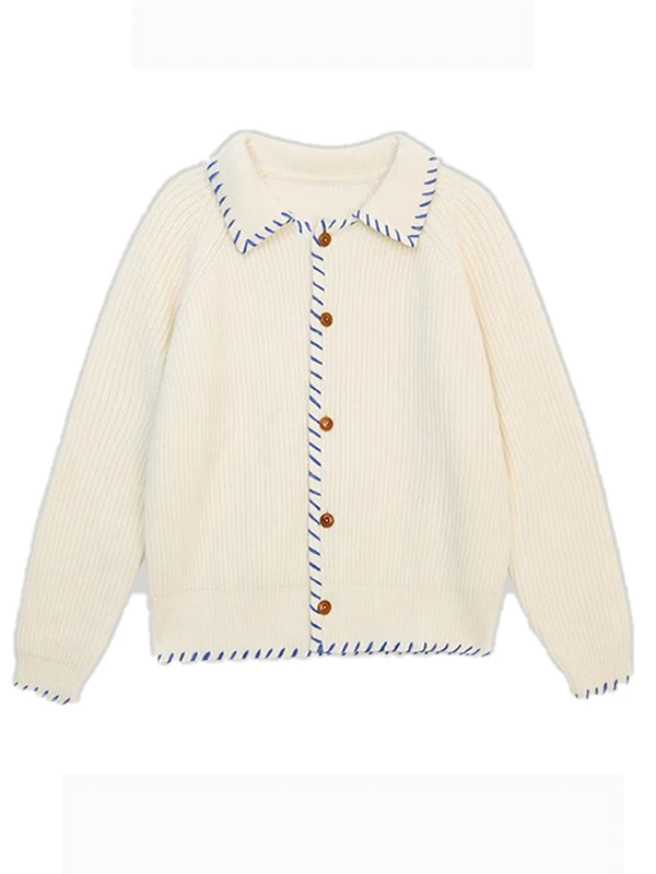 

Laid-ba Sle Men's Knitted Sweater Coat Loose Slimming Color Blo Open Cardigan Autumn Winter New Arrival Trendy Top