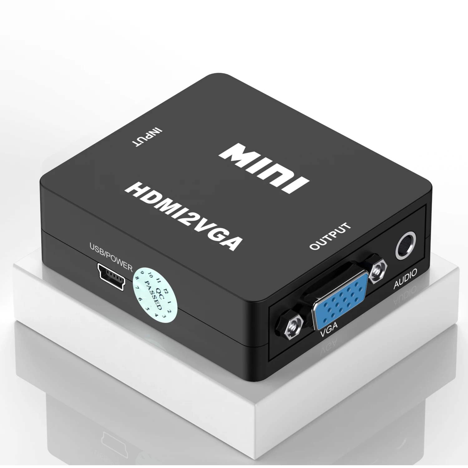 Mini HDMI To VGA Adapter HDMI2VGA Converter กับ Audio Analog HD 1080P สำหรับ PC แล็ปท็อปแท็บเล็ตจอแสดงผล HDMI VGA