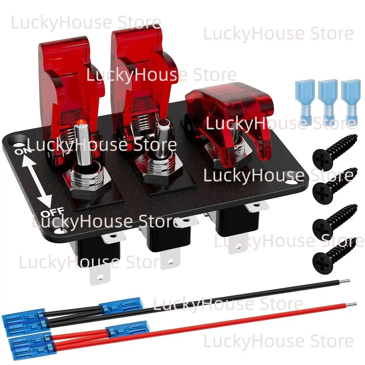 Car Modified Ignition Switch Panel, 3‑Position Combined One‑Touch Start Switch Panel