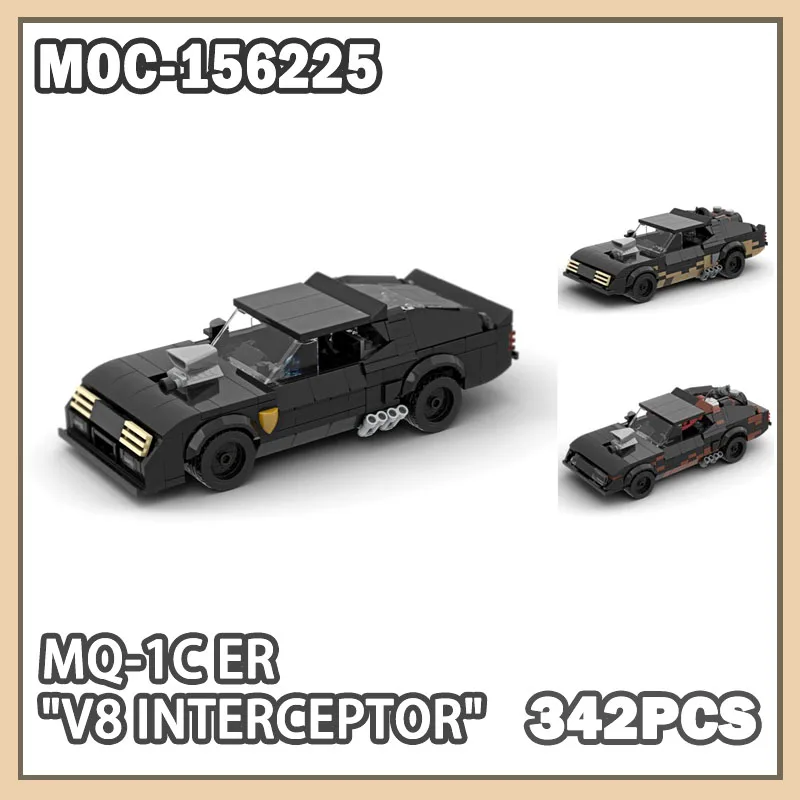 

Конструктор MOC-156225 MOC V8 Interceptor: Сборная модель спортивного автомобиля для детей, креативный подарок, модель из фильма, 342 детали