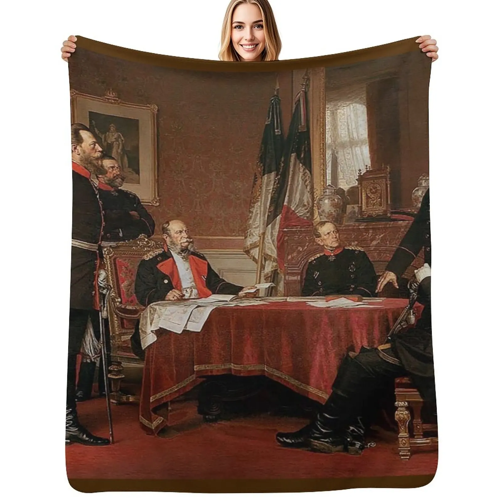 Prussian High Command, 1870 Throw Blanket Single Decoratives For Sofa Thin Baby Plaid wednesday Blankets