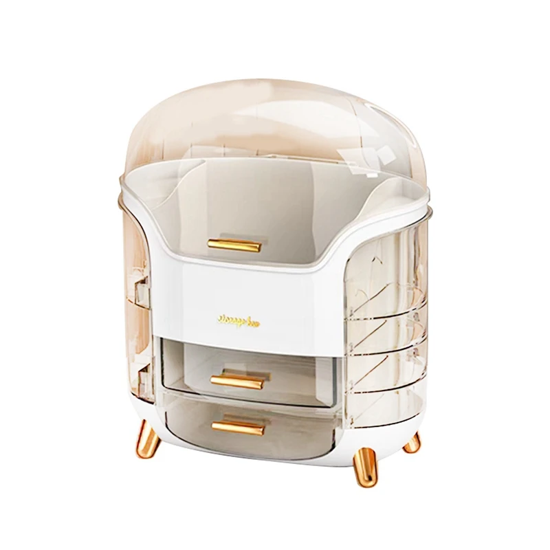 Cosmetic Storage Box Dust-Proof Desktop Dressing Table Lipstick Finishing Storage Cabinet Skin Care Product Shelf-A79M view 3