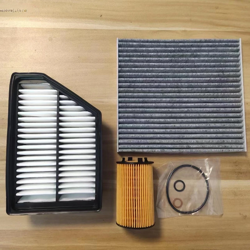 Car Filter Set Oil Filter Air Filter 23140-34100 68116-34000 1721803009 Set Filters Suitable for Ssangyong Korando Gasoline Car