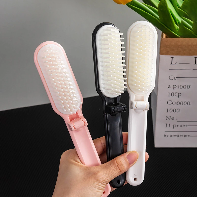 Foldable Hair Comb Portable Detangling Hair Brush Hair Brush Head Massager Travel Combs Hair Styling Accessories