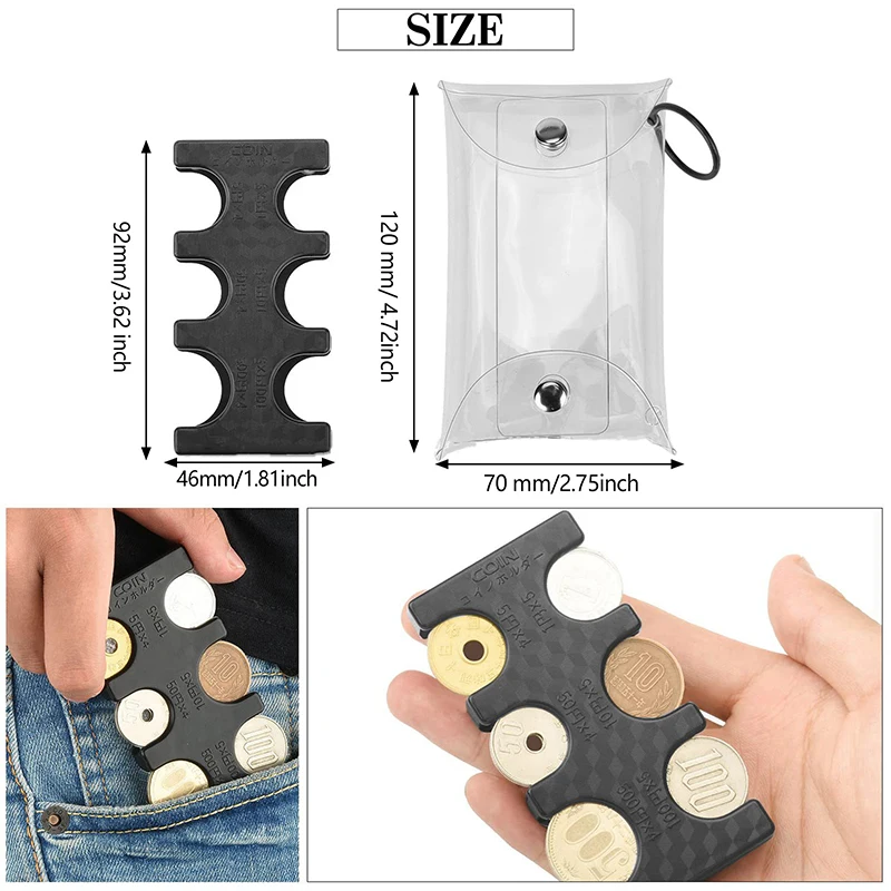 1PC Coin Dispenser Coin Collection Purse Wallet Organizer Holder For Car Coin Changer Holder Mini Japan Coin Dispenser Storage