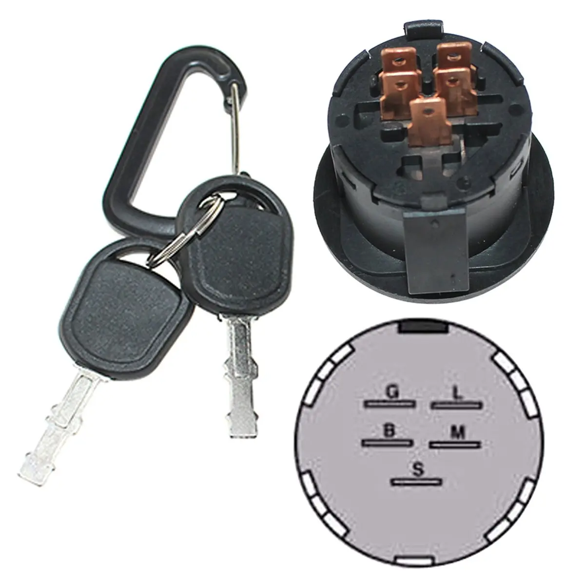 Promotional-5-Pin Ignition Lock Cylinder, Lawnmower Ignition Switch Key, Compatible with for 925-04228 725-04228