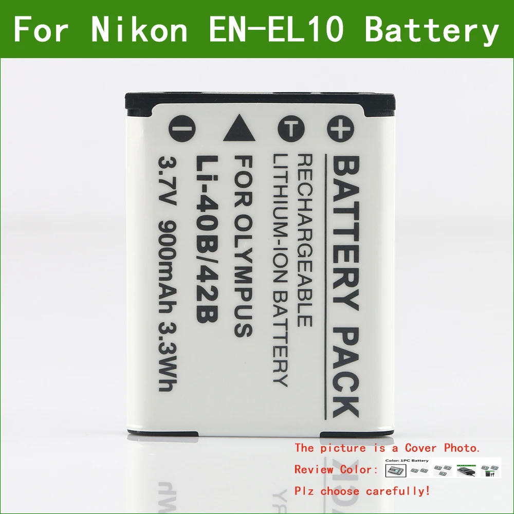 Batería/Cargador para Cámara Digital Lanfulang EN-EL10 ENEL10 EN EL10 para Nikon COOLPIX S510 S520 S570 S600 S700 S4000 S5100