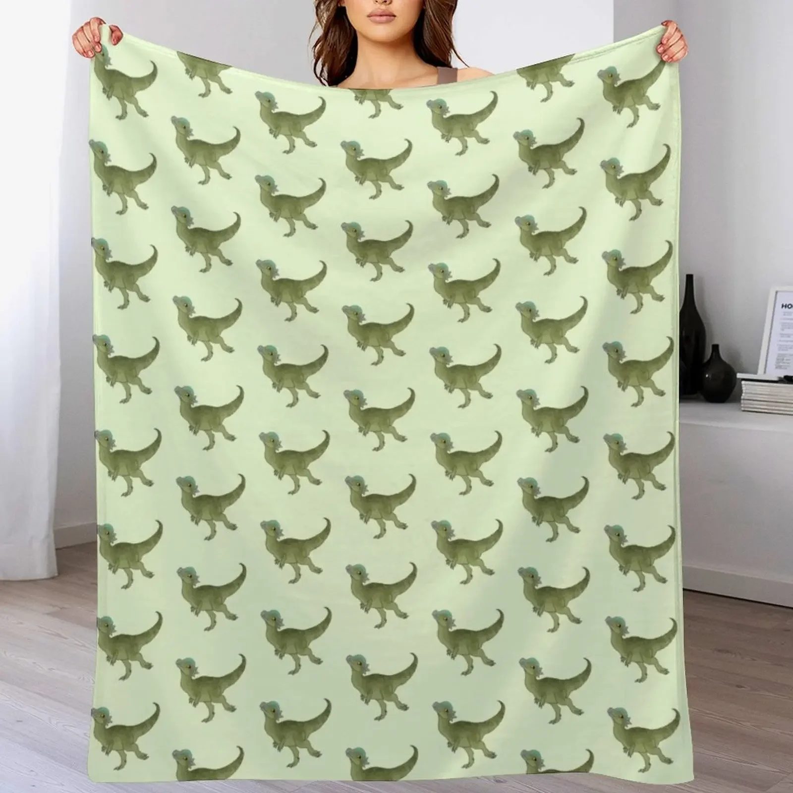 Cute Pachycephalosaurus Throw Blanket Soft Warm Blanket Gift for Grandparents