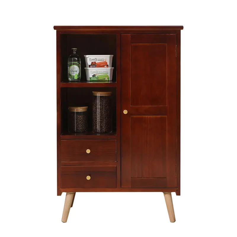 Bucket  Solid wood Modern simple storage Locker Living room against the wall Small  Side  Tea cabinet Japan