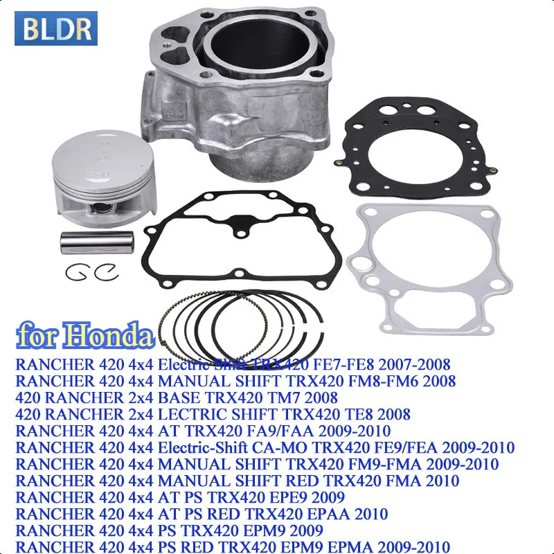 

86.5mm 12100-HP5-600 Cylinder Piston Ring Kit Engine Top End Kit for Honda Fourtrax Rancher 420 2x4 2008 Rancher 420 4x4 2007-10