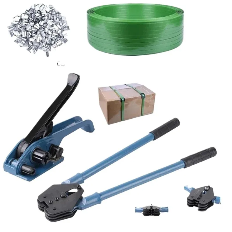 

Комплект обвязки поддонов с натяживателем Пластиковая пряжка и упаковочной лентой для ПЭТ 4,5-20 кг Ручной натяжитель обвязки