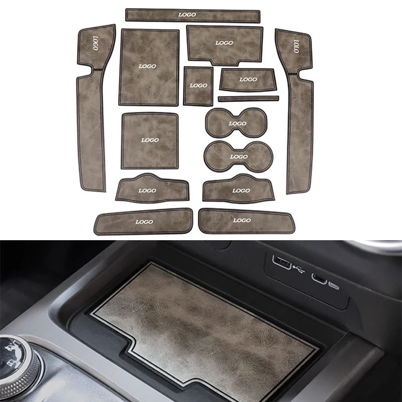 

Fit for Tank 300 Door Slot Mat Leather Storage Box Water Cup Anti-slip Mat Interior Decoration Mat Upgrade Interior Accessories