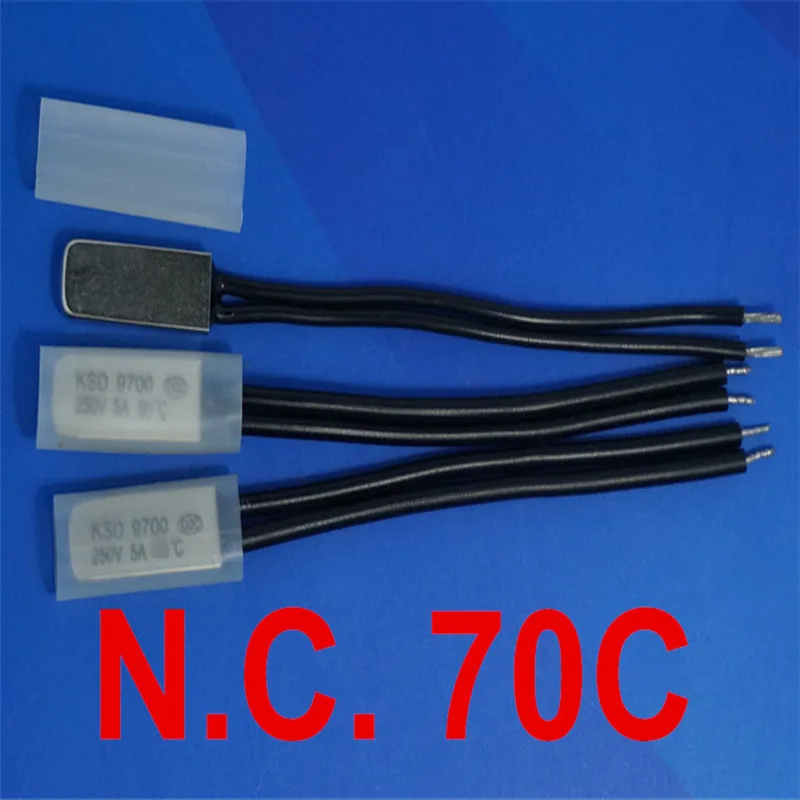 

100 pcs/lot) 70C KSD9700 Normally Close Thermostat, Temperature Switch, NC 70Celsius, Bimetal Disc.