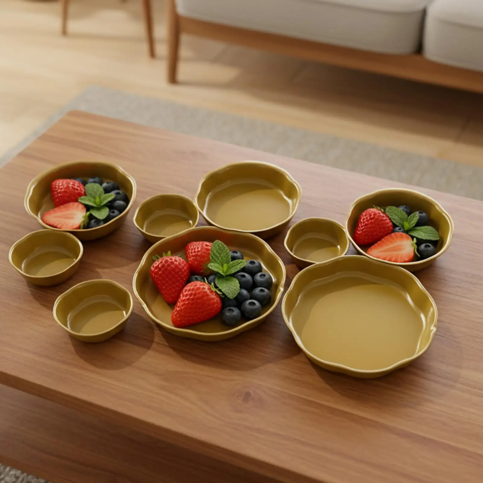 

Cluster Serving Bowls Nine-Grid Plate Home Decor Multi Bowl Serving Platter for Snacks Nuts Chips Fruit Candy Meals Appetizers