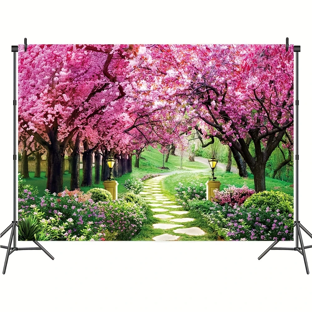 Spring Event Backdrop: Floral & Garden Vinyl, Perfect for Baby Showers, Weddings, Birthdays - Durable, Reusable, Two Sizes