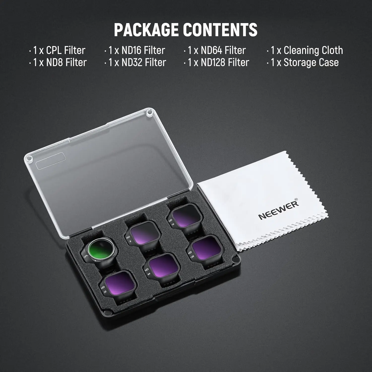 Zestaw filtrów NEEWER CPL ND do DJI Mini 5 Pro, filtr polaryzacyjny okrągły, filtr neutralny, akcesoria do kamery drona — zdjęcie produktu 2