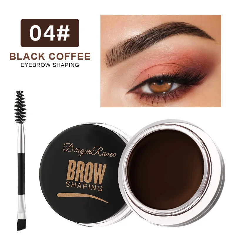 Crema potenciadora de cejas de larga duración, Gel impermeable para cejas, maquillaje marrón, negro, tinte líquido para cejas con cepillo, 6 colores