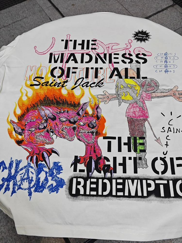 

Винтажная футболка Hellhound в американском уличном стиле, из хлопка, с круглым вырезом, молодежная, на все сезоны