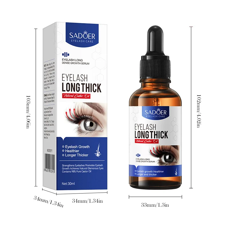 30ml Castor Oil Eyelash Growth Serum Lengthening Thick Curling Up Moisturize Nourishing Liquid Beautiful Eyebrows Eyelash Care