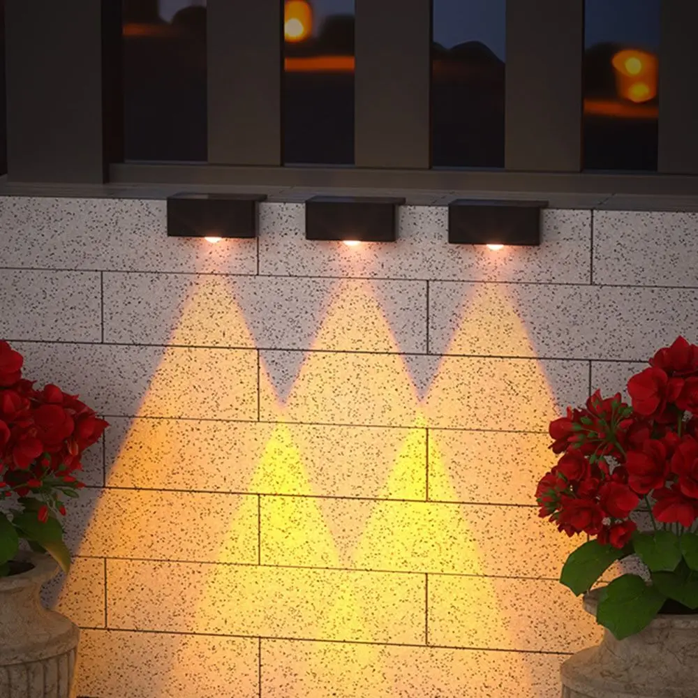 Waterproof Solar Garden Lights Decorative Energy Efficient Stairs Wall Lamp Easy Installation Automatic Operation