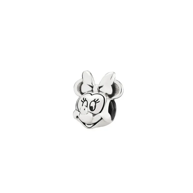 Disney Character Alloy Beaded Cartoon Mickey Minnie Stitch DIY Bracelet Keychain Decoration Backpack Pendant Cute Accessories