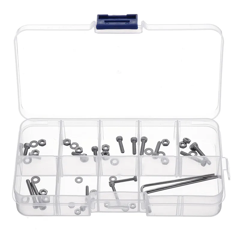Imagem -03 - Kit de Montagem de Cartucho com Parafusos Jogo de Cartucho de Concha Giratório Universal 50 Fábricas M2.5 Parafusos em Aço Inoxidável Conjunto com Estojo