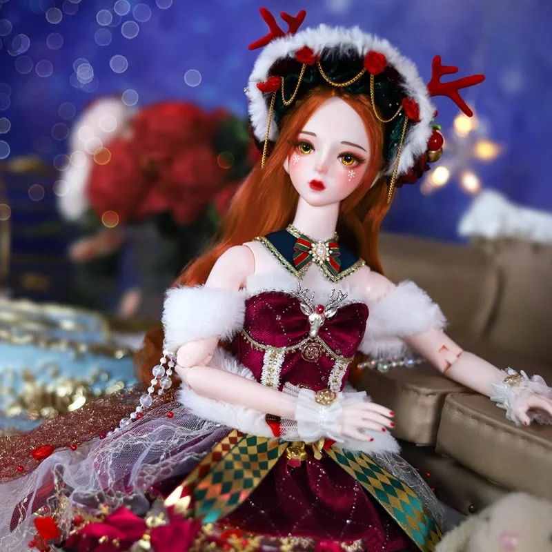 

1/3 кукла BJD, механическая совместная кукла, кукла, включая костюм, обувь, веер, макияж, 60 см, SD kawaii, куклы, Рождественский подарок, игрушка для девочки