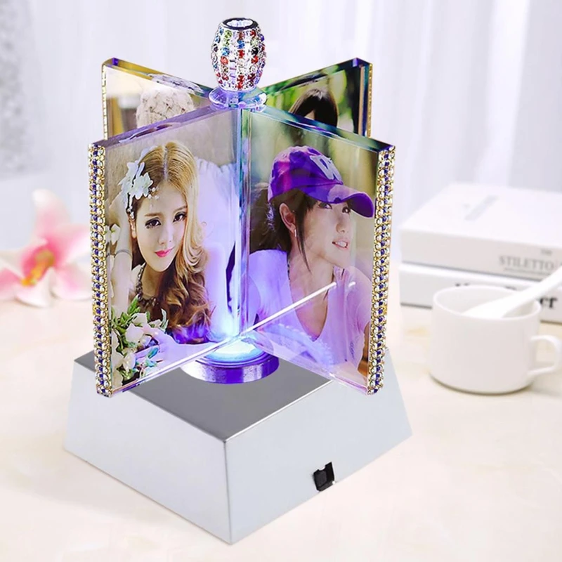 Colorful Changing Plastic Led Light Bottom Base Display Rack Holder Stand