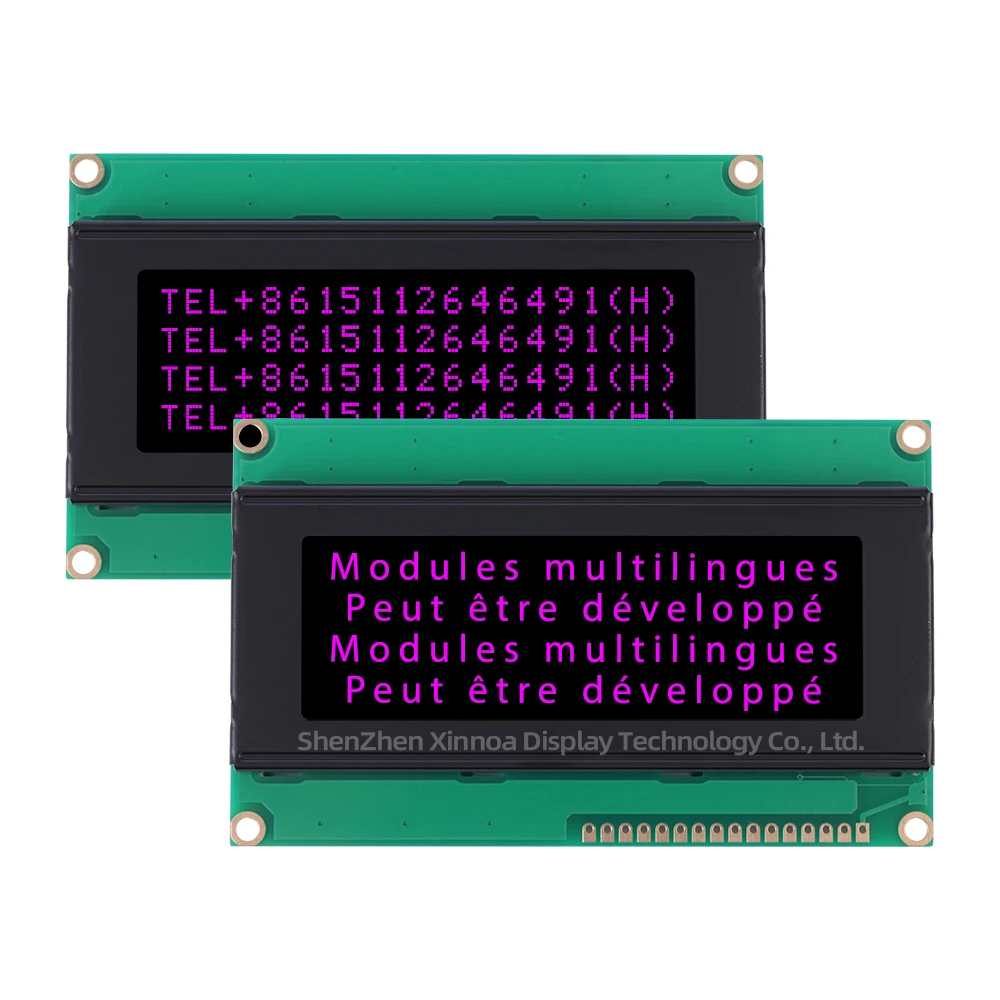 IIC/I2C Interface Adapter Board 204 20*4 20X4 LCD BTN Black Film Orange Letters European 2004K LCD Display Module