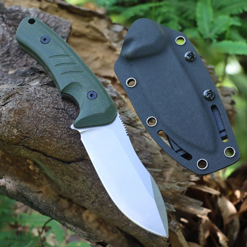 New 2024 Multi-Purpose Outdoor Knife, EDC Pocket Knife, Fixed Blade with sheath, Camping Knife, Survival Knife (green & Brown)