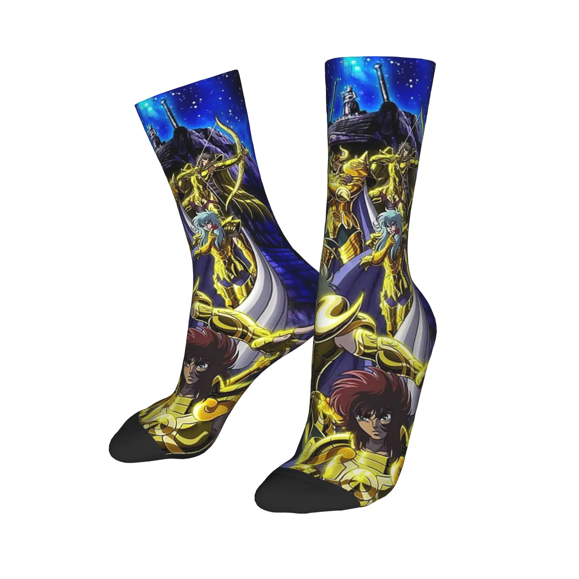 

Носки на все сезоны «Рыцари Зодиака» (Saint Seiya), аниме-носки в стиле Харадзюку, длинные носки, аксессуары для мужчин и женщин