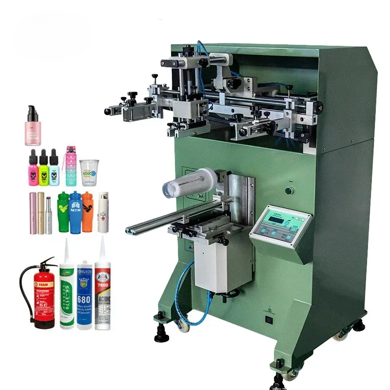 

Factory Price Round Bottle Silk Screen Printing Machine For Cosmetic Glass Plastic Tube Water Paper Coffee Cup