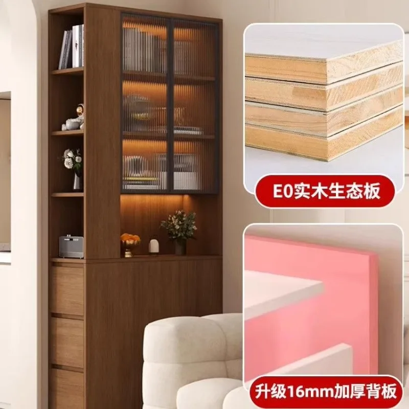 Solid wood ecological board bookcase, household multi-functional floor storage locker