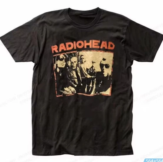 Vintage Radiohead T shirt Men Fashion T-shirt Cotton Tshirt Boy Tees Short Sleeve T-shirt Rock Band Camisetas Men's Clothing