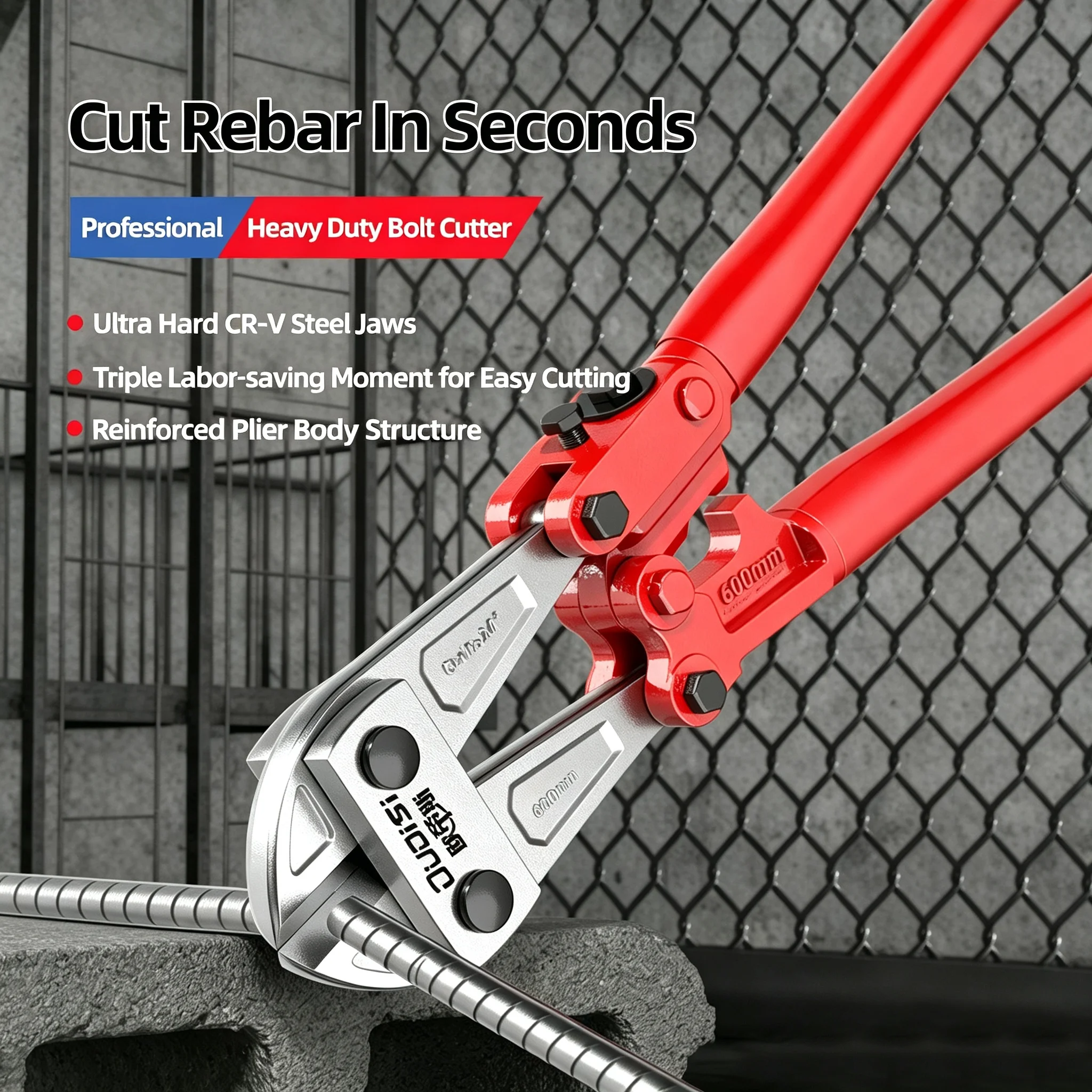 14 18 24 30 Inch Industrial Bolt Cutters Heavy Duty Wire Cutting Pliers Multifunctional Wire Cable Cutter Household Hand Tool
