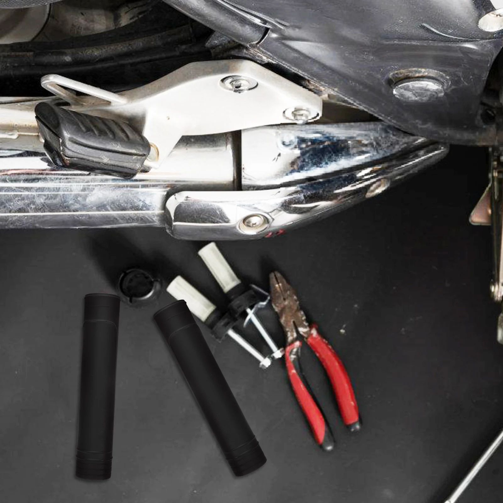 

1 set 1 Set Plastic Front Fork Covers Dirt Bike Universal Replacement Fork Sleeve Damping Protector Guard Durable Shockproof Mud
