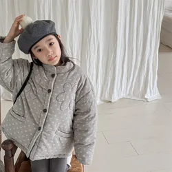 2026 Winter New Children Plus Velvet Thick Warm Coat Girls Cotton Padded Jacket Baby Boys Fleece Quilted Jacket Kids Clothes