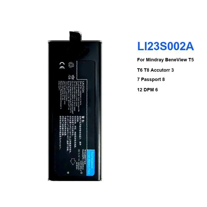 Medical Monitor Battery For Mindray Beneview T5 T6 T8 Accutorr 3 7 Passport 8 12 Dpm 6 022-000008-00 LI23S002A 4500Mah