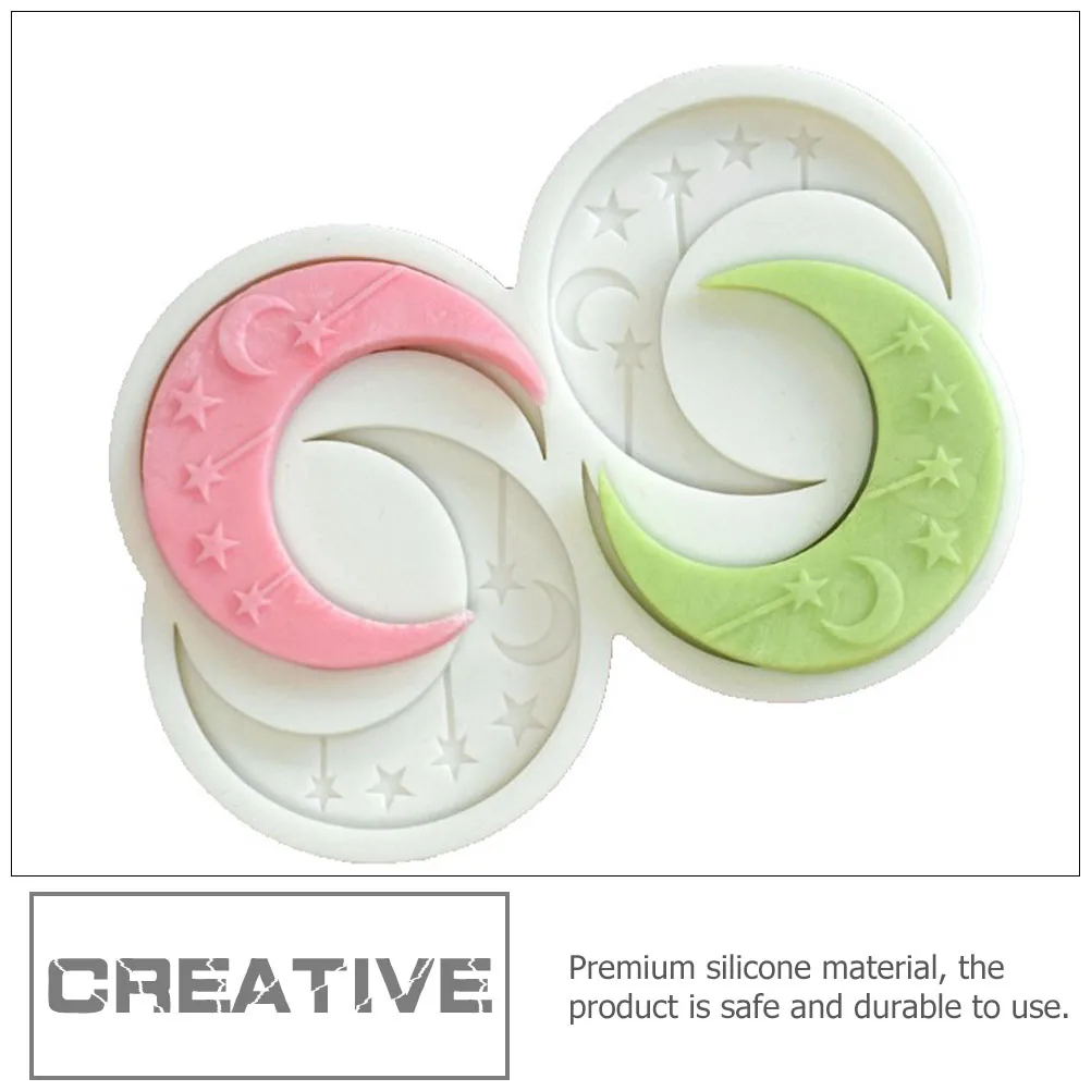

Household Moon Silicone Mold Non Stick Premium Festival Baking Mold Reusable Kitchen Cake Dessert Accessory