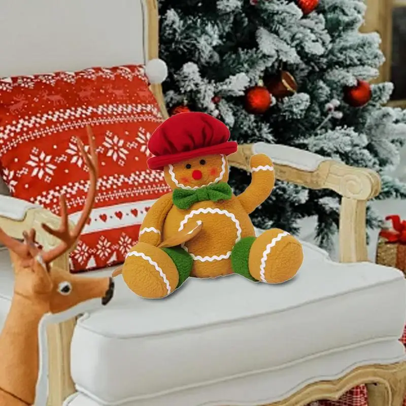 Christmas Gingerbread Man Plush Toys Gingy Plush Toys Gingerbread Christmas Decor Soft Door Window Table Tree Holiday Christmas