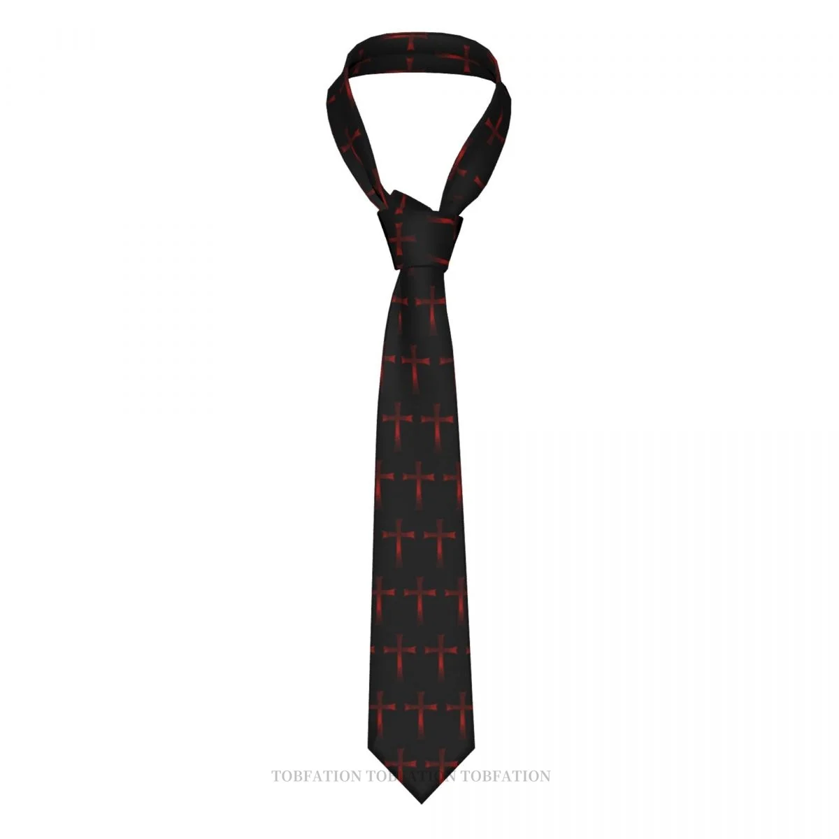 

Jesus God Cross An Old Red Cracked Christian Crusader Knight Templar Men Ties 3D Business Wedding Party Shirt Accessories