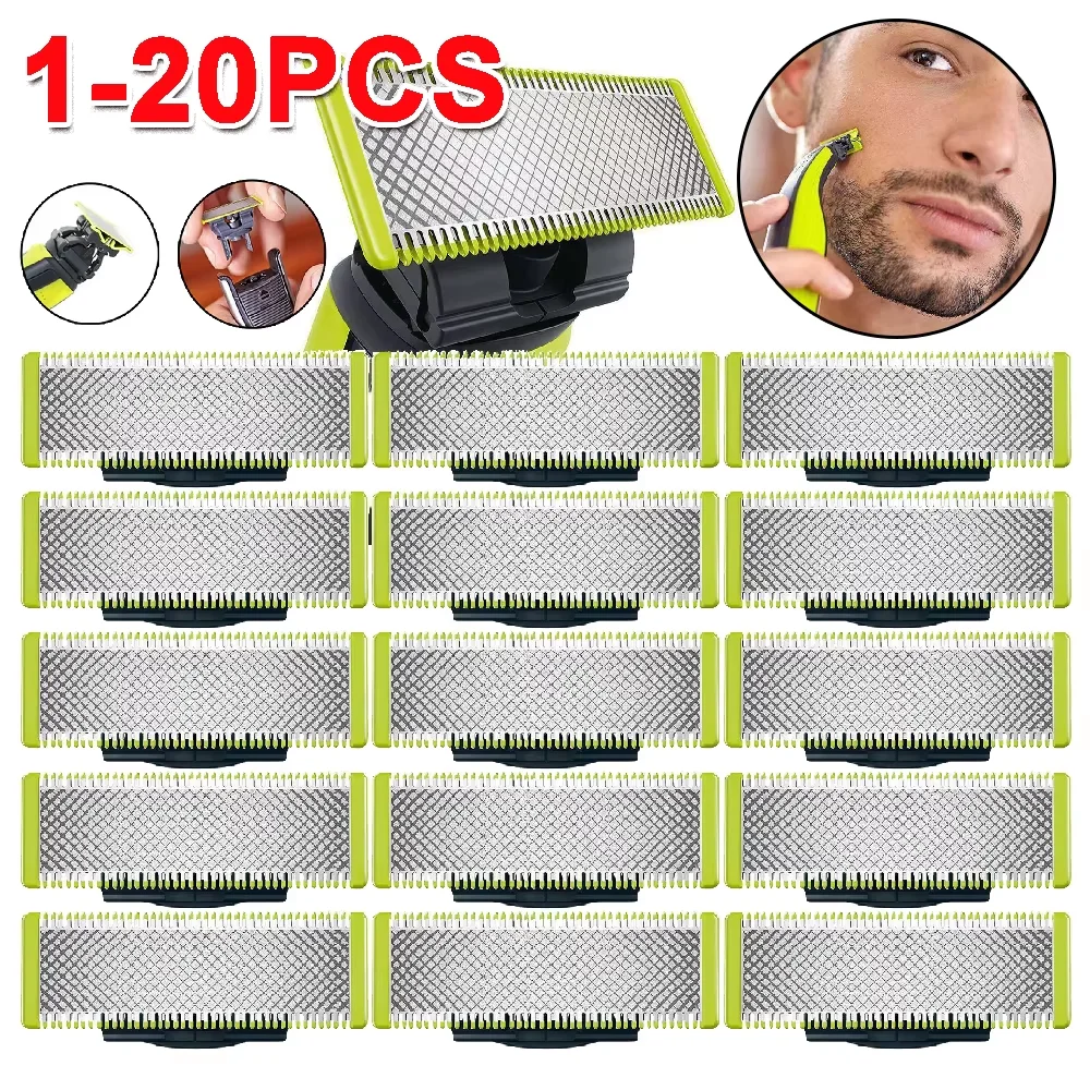 

1-20PCS Shaver Replacement Blades ＆ Nose Hair Trimmer Replacement Head for Philips OneBlade One Blade Pro Hybrid Electric Shaver