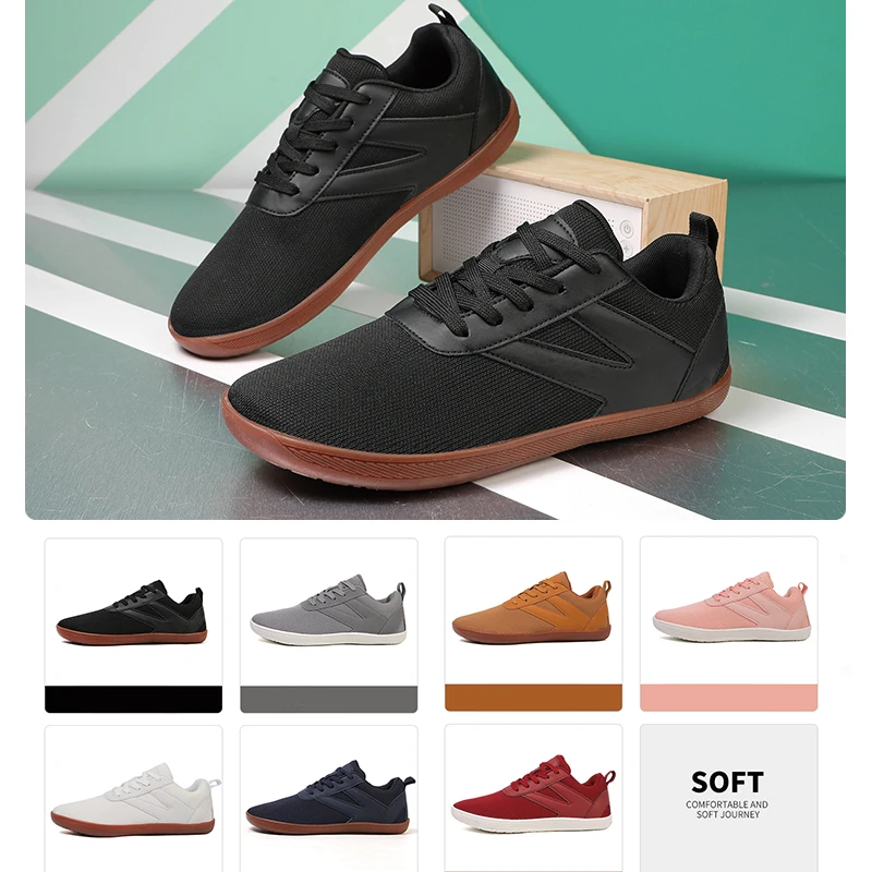 

Fashion Unisex Wider Shoes Breathable Mesh Men Barefoot Wide-toed Shoes New Flats Soft Zero Drop Sole Wider Toe Sneakes Big Size