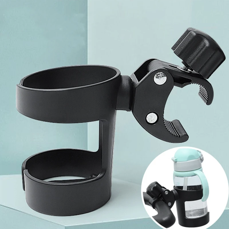 Bike Cup Holder with Large Cup Holder Attachment for Bike Walker Wheelchair 360° Rotation