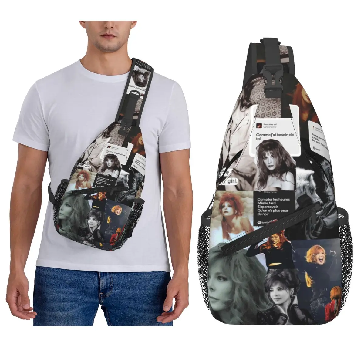 

Mylene Farmer Jeanne нагрудная сумка мужской рюкзак через плечо нагрудная сумка дорожный походный рюкзак сумка на плечо